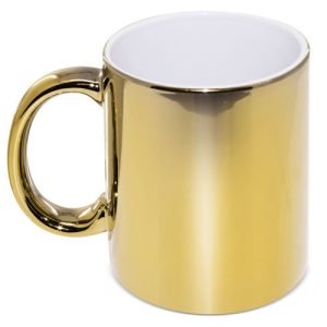 TAZA DE CERÁMICA METALIZADA DE 330ML
