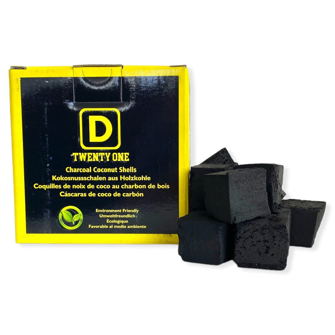 CARBON VEGETAL PARA CACHIMBA TWENTY ONE 26X26X26 CARBON VEGETAL PARA CACHIMBA